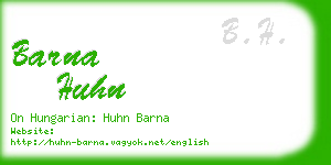 barna huhn business card